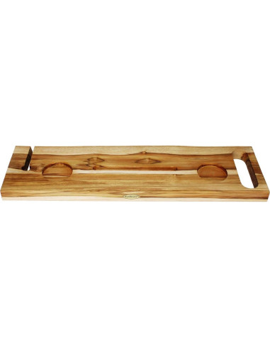 Bandeja de Baño EcoDecors Eleganto 76.2 cm Teak Sólido con Bisel Vivo