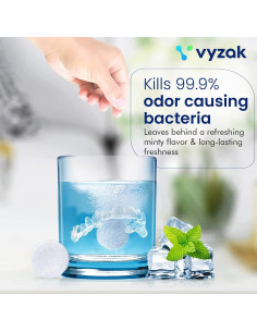 Tabletas Limpiadoras de Retenedores Vyzak - 30 Paquete Menta 2