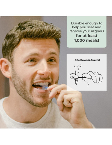 Herramienta 2-en-1 PUL para Alineadores - Paquete de 3 Azul