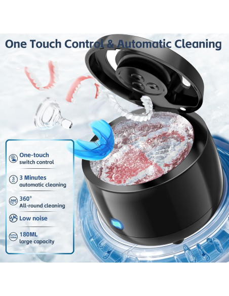 Limpiadora Ultrasónica UV Ackture para Dentaduras y Joyería 42kHz Limpiadora Ultrasónica UV Ackture para Dentaduras y Joyería 42kHz