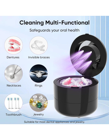 Limpiador Ultrasónico de Retenedores KEYGO 180ML 45kHz Negro