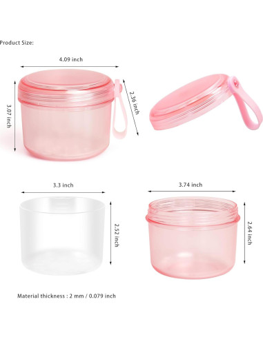 Caja de Baño para Dentaduras Uouovo Grande Rosa 9.5x10.4x7.8cm