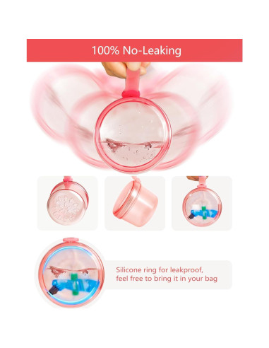 Caja de Baño para Dentaduras Uouovo Grande Rosa 9.5x10.4x7.8cm