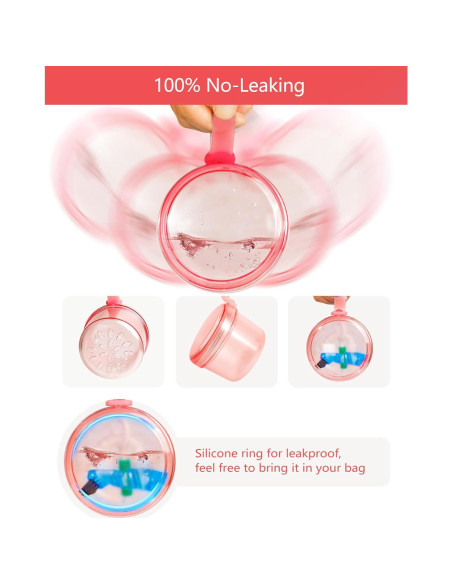 Caja de Baño para Dentaduras Uouovo Grande Rosa 9.5x10.4x7.8cm