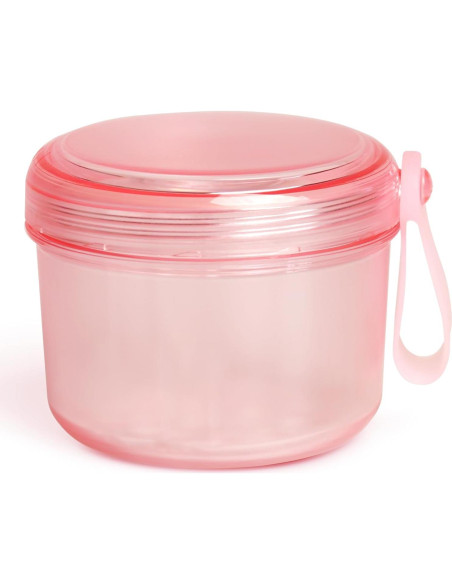 Caja de Baño para Dentaduras Uouovo Grande Rosa 9.5x10.4x7.8cm