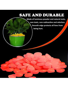 Piedras Luminiscentes Rosa 100pcs para Acuario y Jardín 2