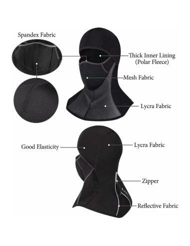 Balaclava Térmica ROTTO para Motocicleta y Ciclismo Unisex