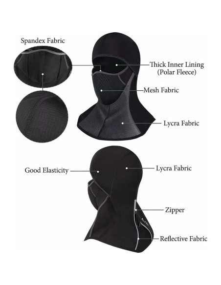 Balaclava Térmica ROTTO para Motocicleta y Ciclismo Unisex Balaclava Térmica ROTTO para Motocicleta y Ciclismo Unisex