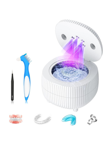 Limpiador Dental Ultrasónico Gaxuzewc 45kHz 25W 200ml Portátil Limpiador Dental Ultrasónico Gaxuzewc 45kHz 25W 200ml Portátil