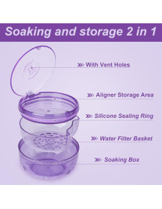 Estuche Limpiador de Retenedores Maoeroral Púrpura 9.5x6.3cm 2