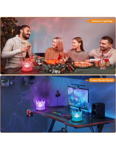 Paquete de 2 Lámparas de Olas ITEFDTUTNE RGB 16 Colores