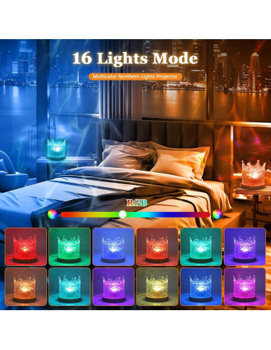 Paquete de 2 Lámparas de Olas ITEFDTUTNE RGB 16 Colores