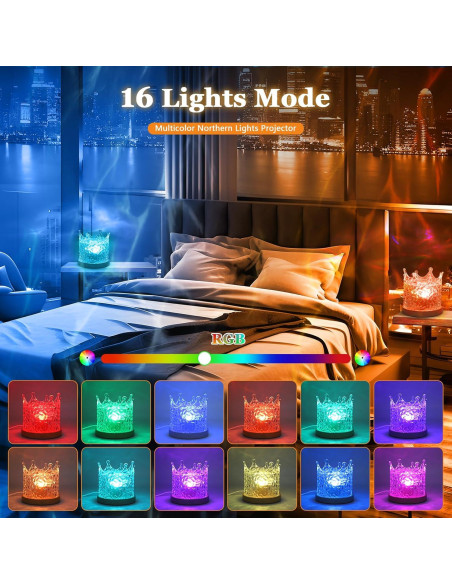 Paquete de 2 Lámparas de Olas ITEFDTUTNE RGB 16 Colores