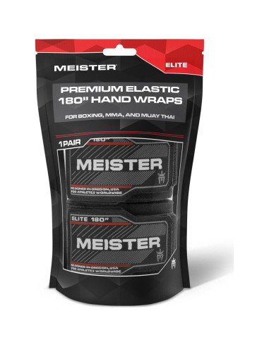 Envolturas de Mano Meister Elite 457cm Premium para Boxeo y MMA