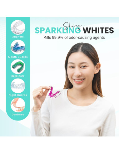 Tabletas Limpiadoras NuraClean para Retenedores y Dentaduras - 120 Unidades