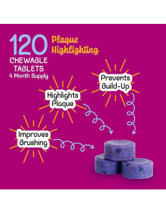 Tabletas Reveladoras de Placa Lingito - 120 Paquetes para Cuidado Oral 2