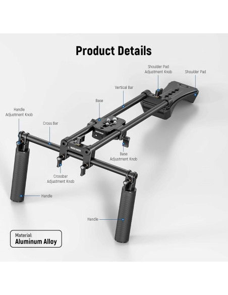 Kit de Soporte para Hombro NEEWER SR004 40cm DSLR Estabilizador