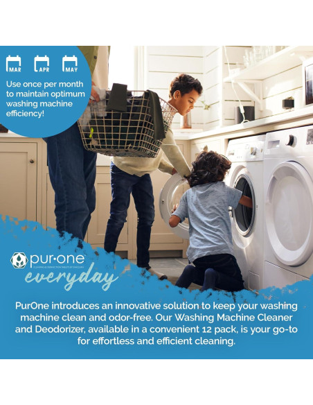 Limpiador y Desodorante de Lavadora PurOne - 12 Tabletas Limpiador y Desodorante de Lavadora PurOne - 12 Tabletas