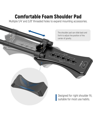 Kit de Soporte para Hombro NEEWER SR004 40cm DSLR Estabilizador