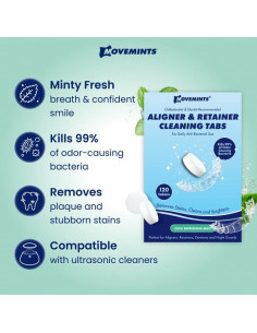 Tabletas de Limpieza Movemints para Alineadores y Retenedores - 120 Unidades 2
