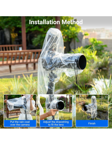 Paquete de 2 Cubiertas de Lluvia para Lentes 45 cm Jinjiacheng