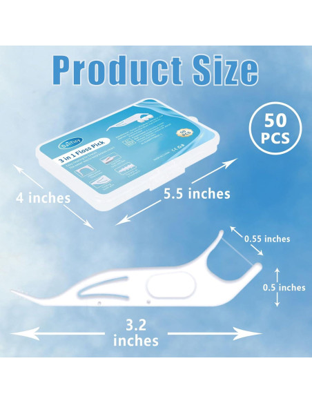 Hilo Dental Ortodóntico 3 en 1 Danticy - 50 Unidades Hilo Dental Ortodóntico 3 en 1 Danticy - 50 Unidades