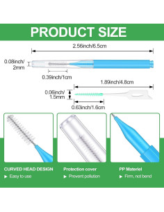 Zopeal 250 Pcs Cepillos Interdentales y Palillos Dentales 2