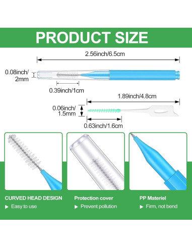 Zopeal 250 Pcs Cepillos Interdentales y Palillos Dentales