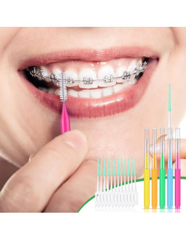 Zopeal 250 Pcs Cepillos Interdentales y Palillos Dentales