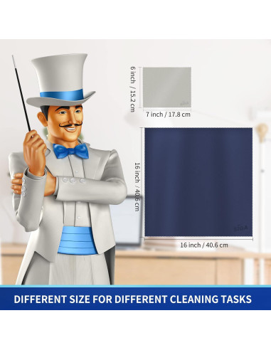 Paños de Microfibra Premium MR.SIGA para Lentes y Pantallas - 6 Unidades