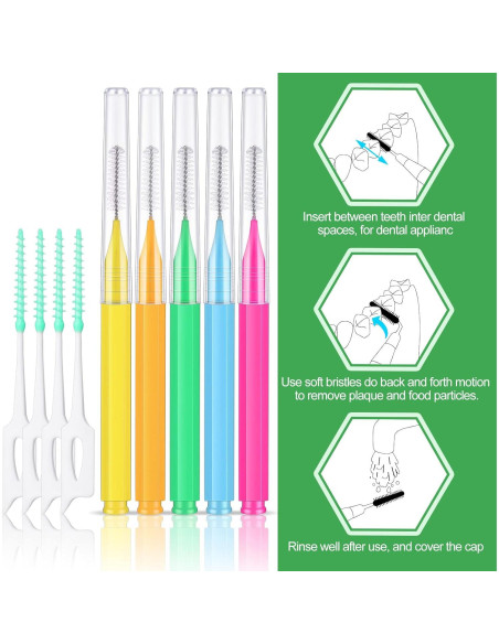 Zopeal 250 Pcs Cepillos Interdentales y Palillos Dentales