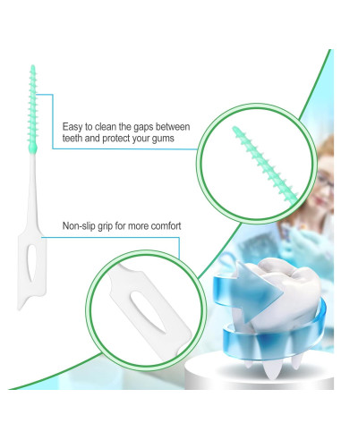 Zopeal 250 Pcs Cepillos Interdentales y Palillos Dentales