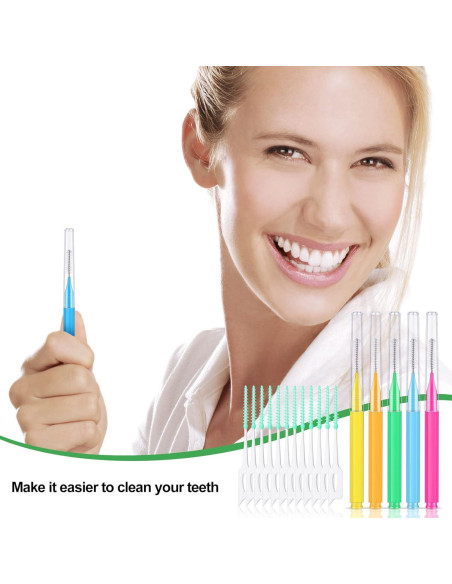 Zopeal 250 Pcs Cepillos Interdentales y Palillos Dentales