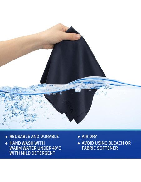 Paños de Microfibra Premium MR.SIGA para Lentes y Pantallas - 6 Unidades