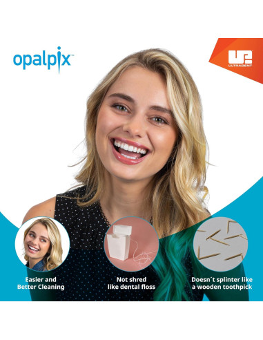 Palillos Dentales Opalpix 32 Unidades Cuidado Oral Suave