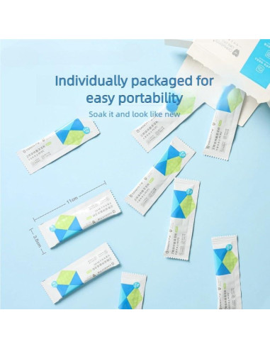 YANDY Polvo de limpieza para retenedores y aparatos dentales 30 paquetes