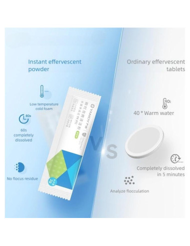 YANDY Polvo de limpieza para retenedores y aparatos dentales 30 paquetes