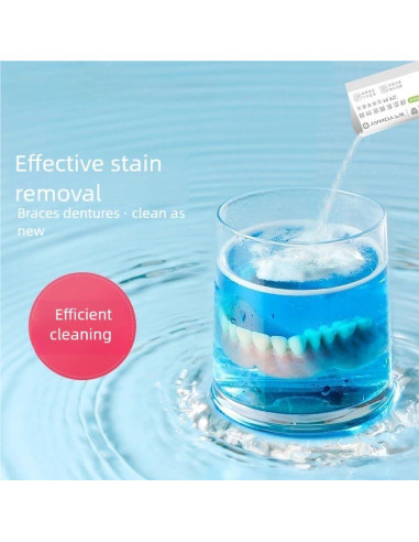 YANDY Polvo de limpieza para retenedores y aparatos dentales 30 paquetes