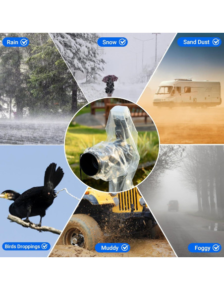 Paquete de 2 Cubiertas de Lluvia para Lentes 45 cm Jinjiacheng