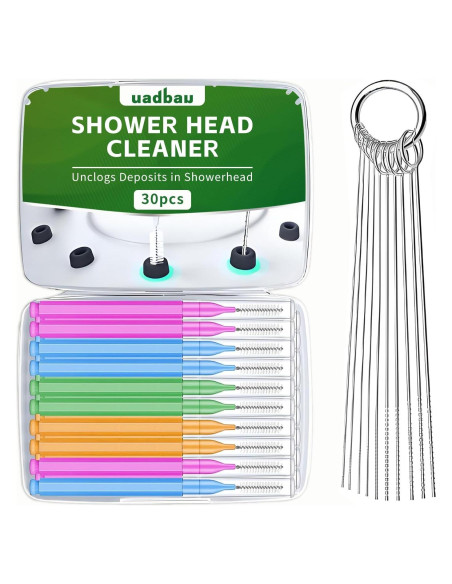 Juego de Herramientas de Limpieza para Cabezal de Ducha uadbau 30 Pcs