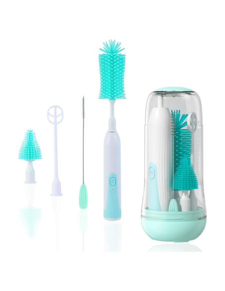 Limpiador Eléctrico de Botellas LIFRTRIBE Verde con Accesorios