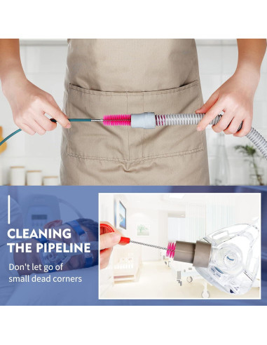 Cepillo Limpiador CPAP YZAHGDS Flexible 2.24m Acero Inoxidable