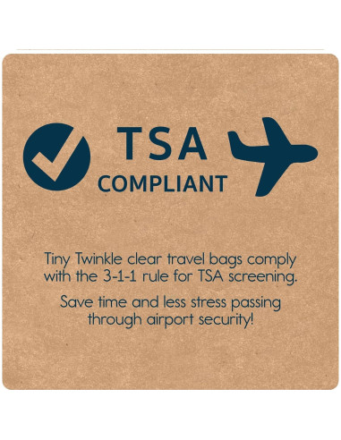 Bolsas de Viaje Tiny Twinkle | Aprobadas por TSA, 3 Tamaños