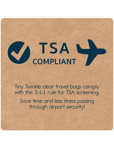 Bolsas de Viaje Tiny Twinkle | Aprobadas por TSA, 3 Tamaños