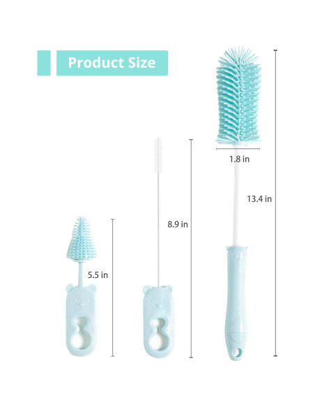 Set de Cepillos de Limpieza 3 en 1 Ariseno - Libre de BPA