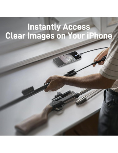 Borescope USB-C Teslong NTG100-C para Rifles, 114.3 cm