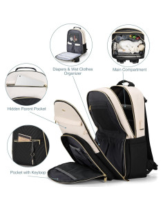 Mochila para Pañales MOMUVO Unisex Impermeable 30L 2