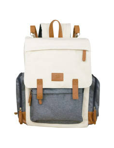 Mochila de Pañales Cutie Carry QTCARRY7, 21L, Gris Crema