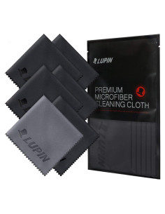 Paños de limpieza de microfibra Lupin, 6 unidades, negro