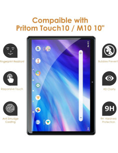 Protector de Pantalla Vidrio Templado Hianjoo 10" Pritom M10 - 2 PCS 2